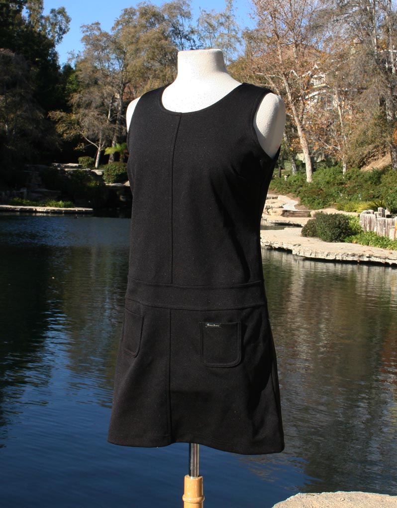 Black Staight Lay Guess Jeans Sleeveless 90's Dress