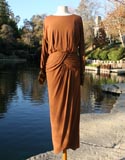 Brown Dress With Indian Yellow Stone Design
