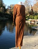 Brown Dress With Indian Yellow Stone Design