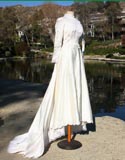 White Lace Top Wedding With Train