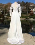 White Lace Top Wedding With Train